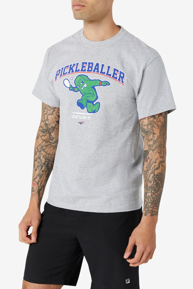 Tops Fila Pickleballer Tee Hombre Gris | 234196LIH