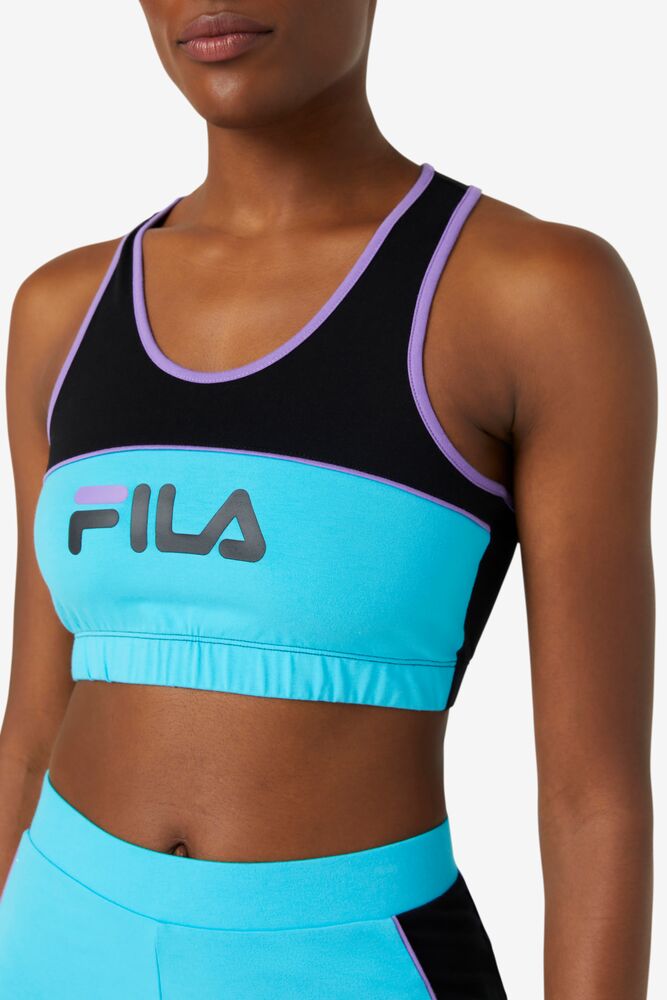 Tops Fila Poesia Bra Top Mujer Negras Azules Moradas | 946510WPS