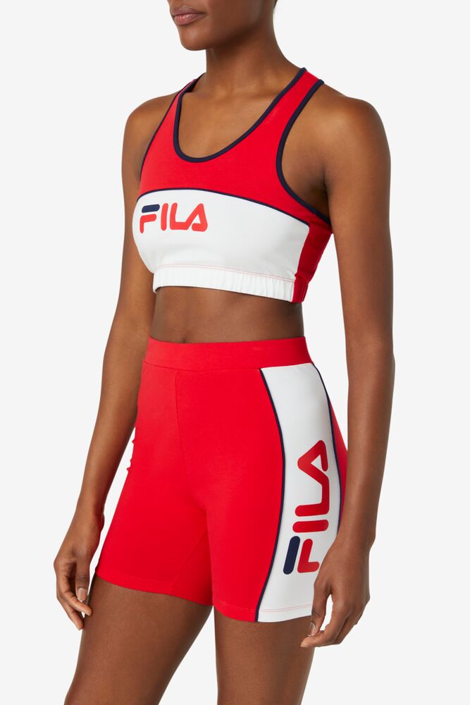 Tops Fila Poesia Bra Top Mujer Rojas Blancas | 496051JTS