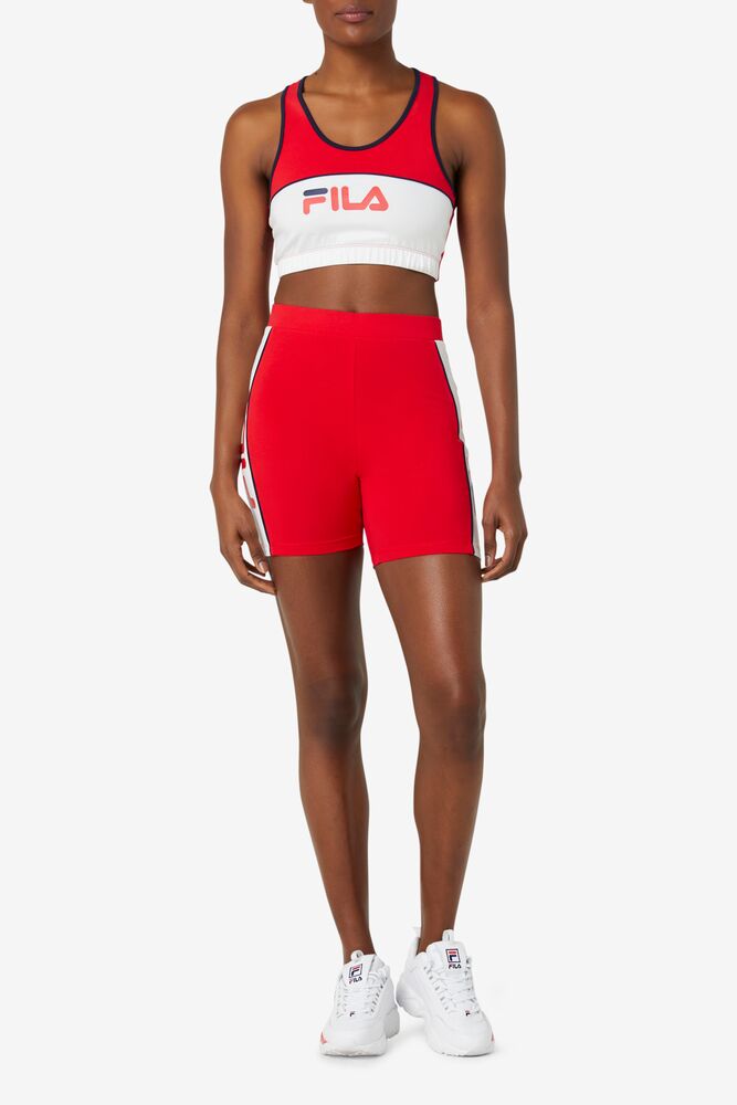 Tops Fila Poesia Bra Top Mujer Rojas Blancas | 496051JTS