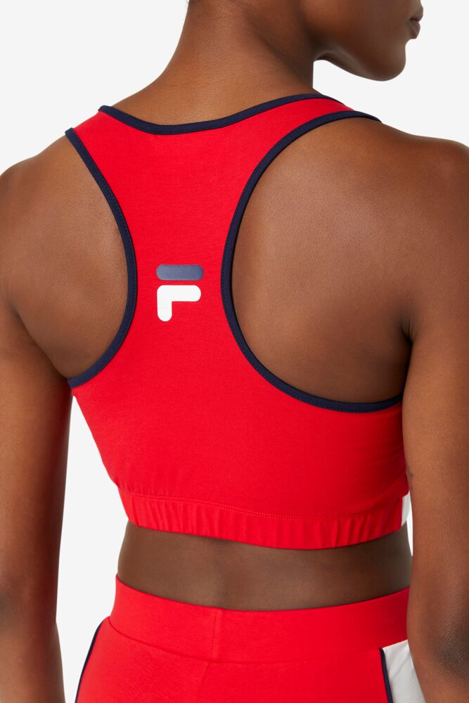 Tops Fila Poesia Bra Top Mujer Rojas Blancas | 496051JTS