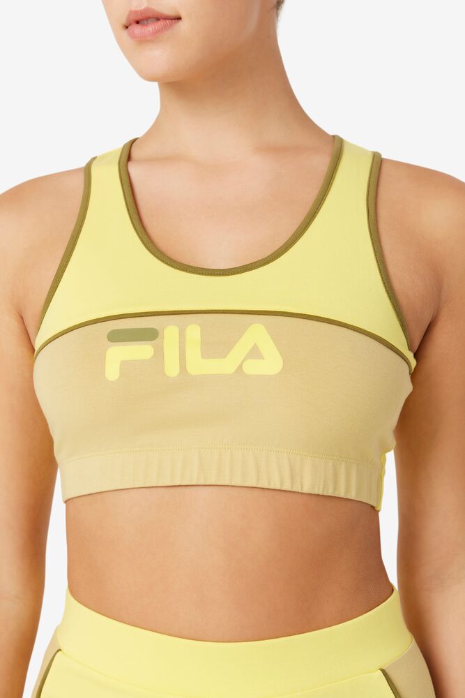 Tops Fila Poesia Bra Top Mujer Verde Oliva | 421630CLG