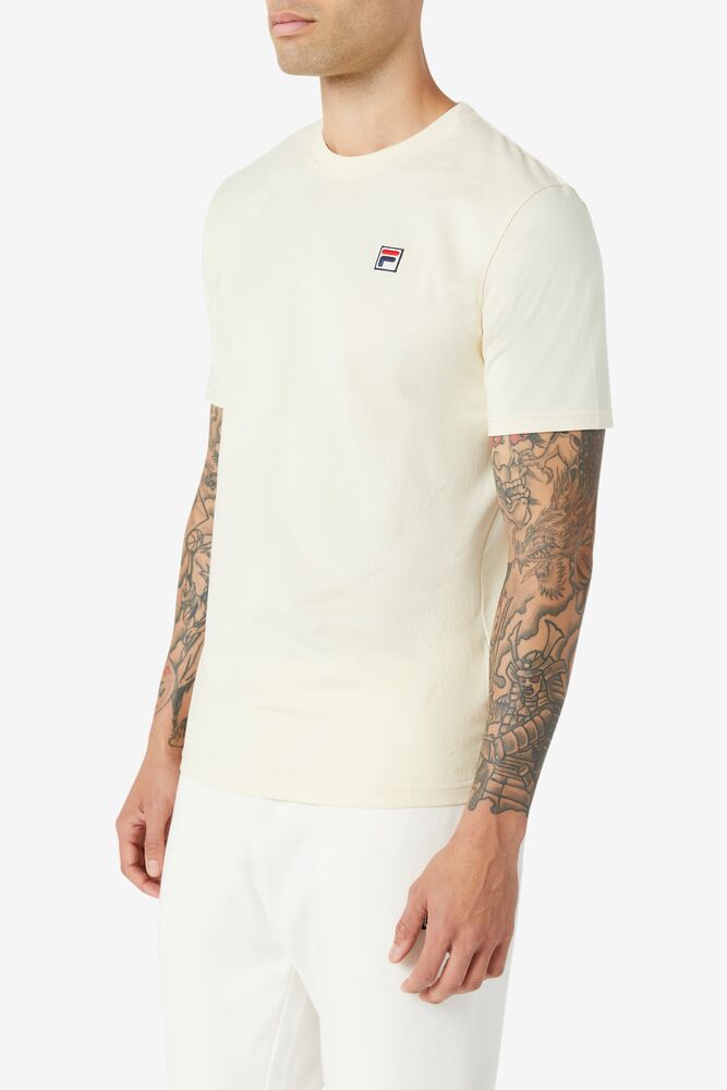 Tops Fila Quartz Tee Hombre 272 Seed Pearl | 957038NLO