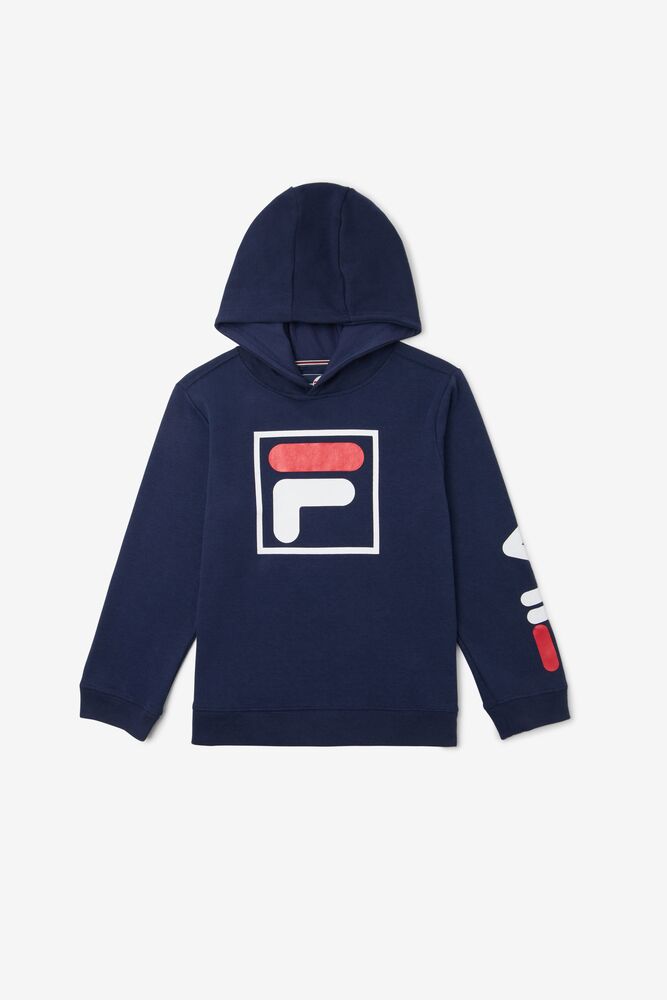 Tops Fila Raglan Hoodie Unisex Azul Marino | 034852HZO