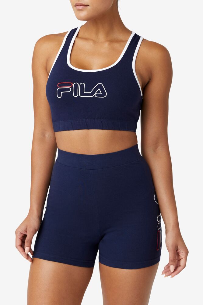 Tops Fila Rebeca Bra Top Mujer Blancas Rojas | 279504WHV