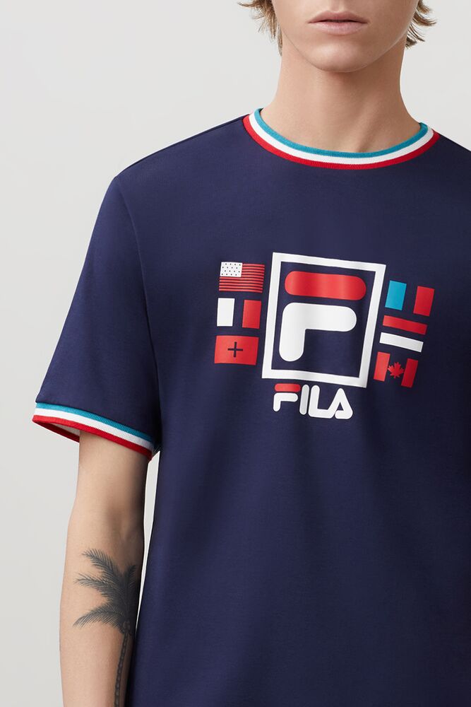 Tops Fila Renato Tee Hombre Pecoat | 068759QAY