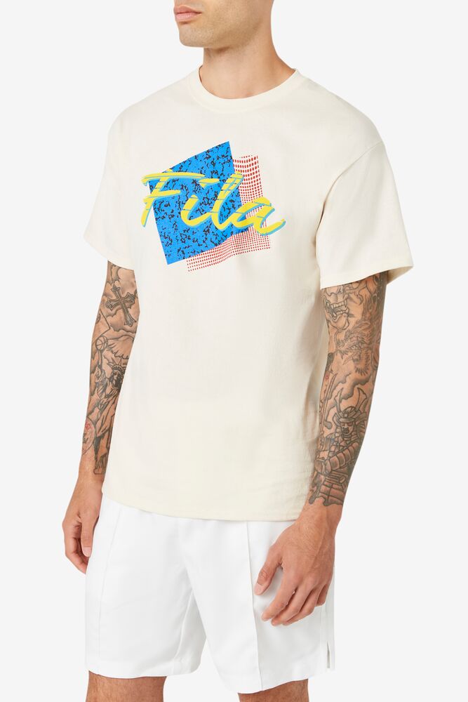 Tops Fila Santa Monica Tee Hombre 132 Gardenia | 403526JBN