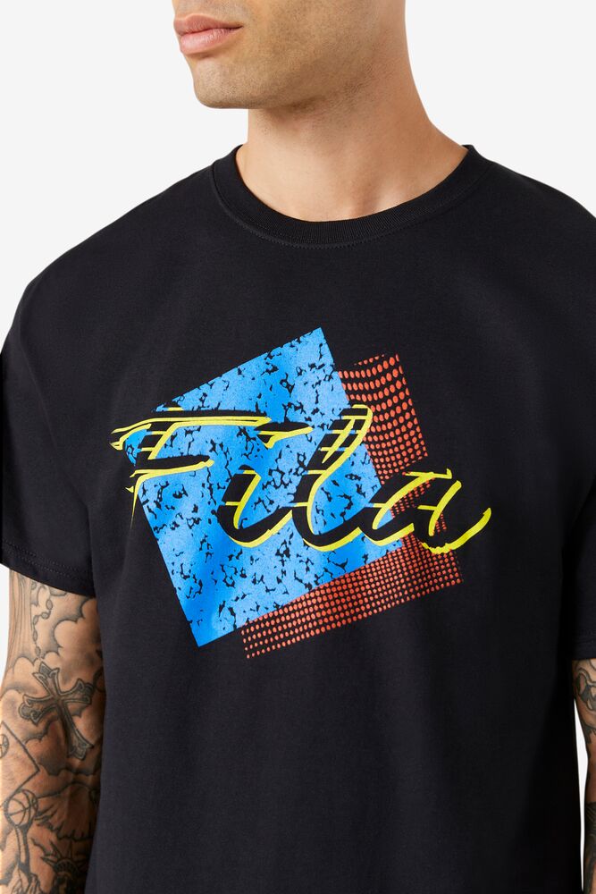 Tops Fila Santa Monica Tee Hombre Negras | 072456YKF