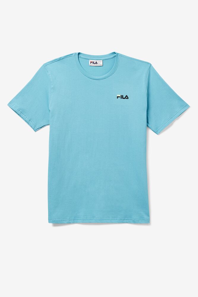 Tops Fila Shoe Tower Tee Hombre Azules | 369075NQE