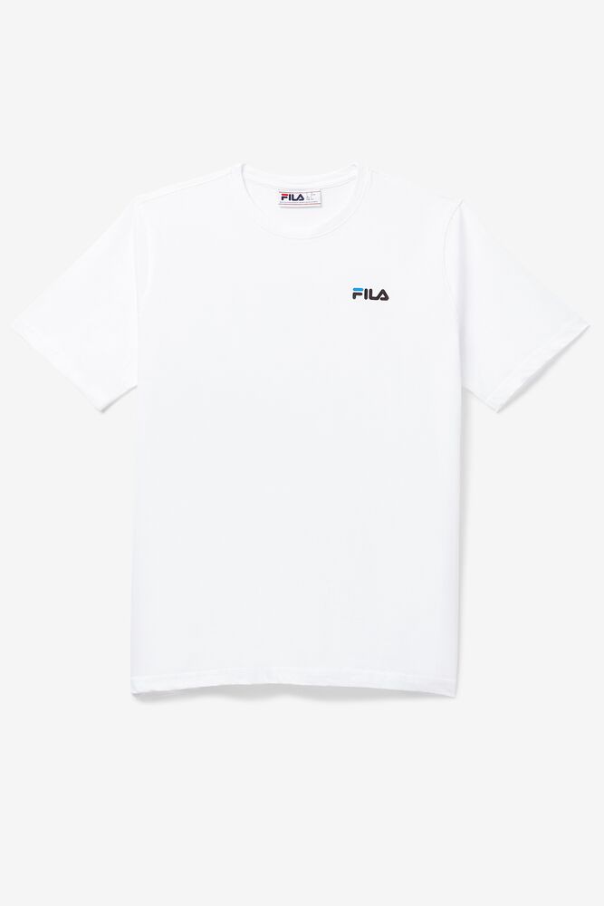 Tops Fila Shoe Tower Tee Hombre Blancas | 083549OLJ