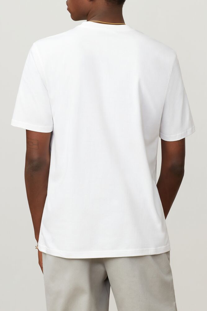 Tops Fila Starla Tee Hombre Wht/Peac/Cred/S | 105984RUT