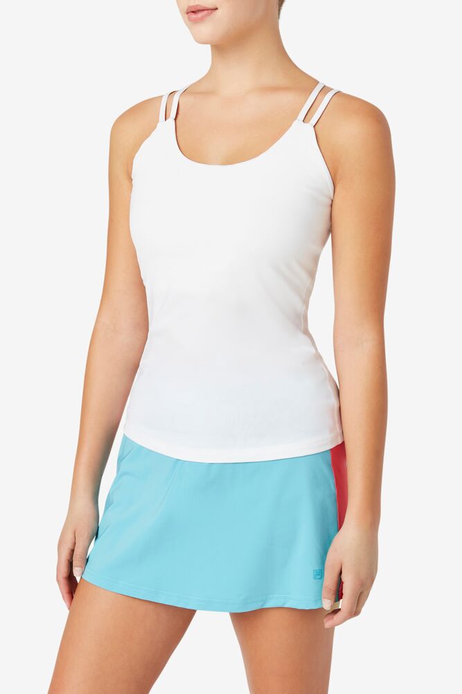 Tops Fila Tie Breaker Multi-strap Cami Tank Mujer Blancas | 096147PKG