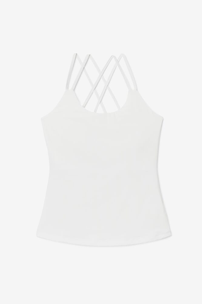 Tops Fila Tie Breaker Multi-strap Cami Tank Mujer Blancas | 096147PKG