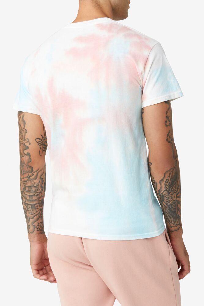 Tops Fila Tie Dye Stacked Logo Tee Unisex 099 Tie Dye | 231756ORG