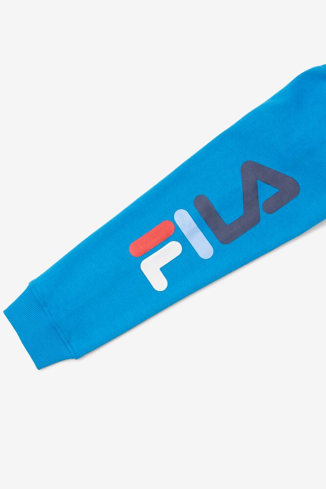 Tops Fila Tyrone Hoodie Unisex Azules | 617429MQA