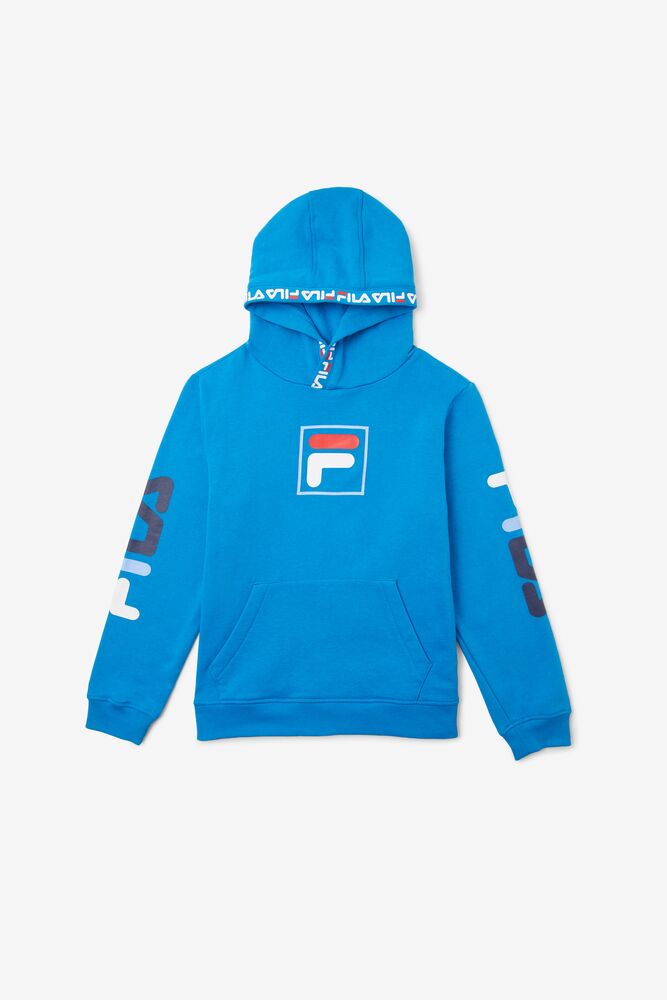 Tops Fila Tyrone Hoodie Unisex Azules | 617429MQA