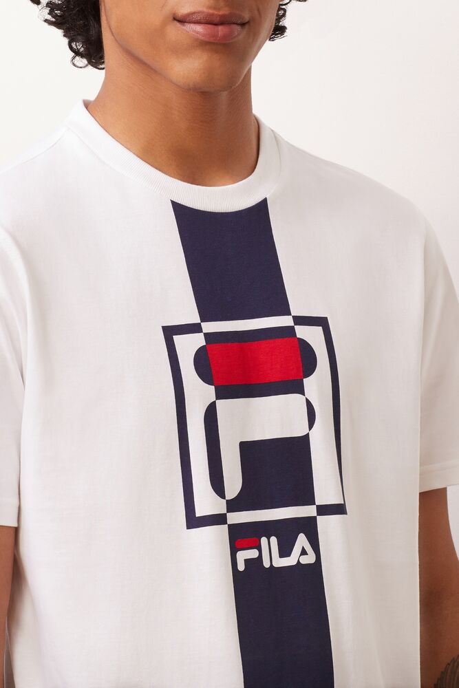 Tops Fila Wes Tee Hombre Blancas | 175263YIR