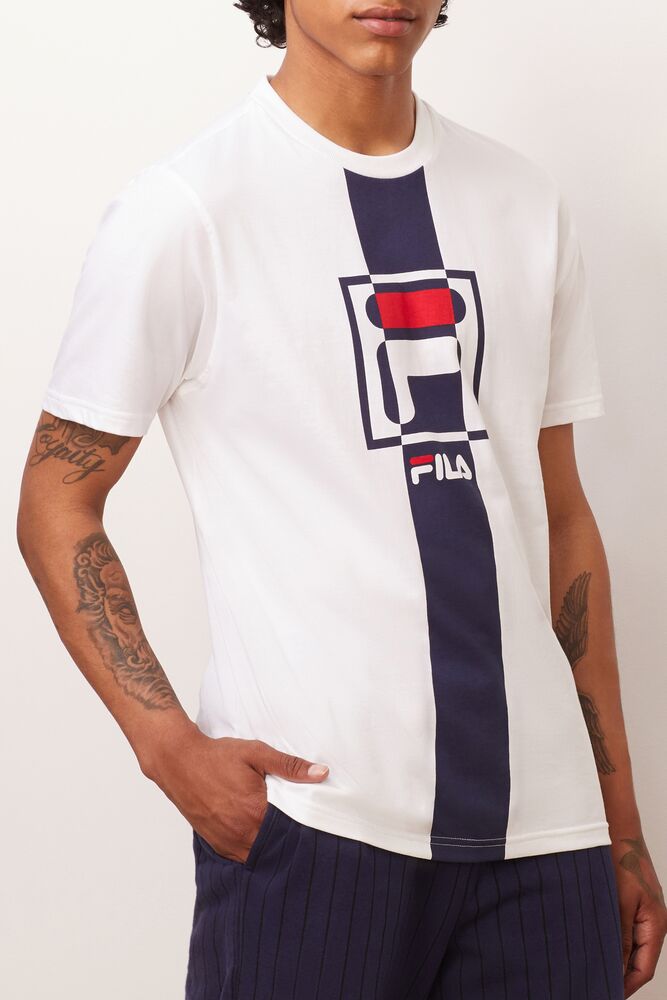 Tops Fila Wes Tee Hombre Blancas | 175263YIR