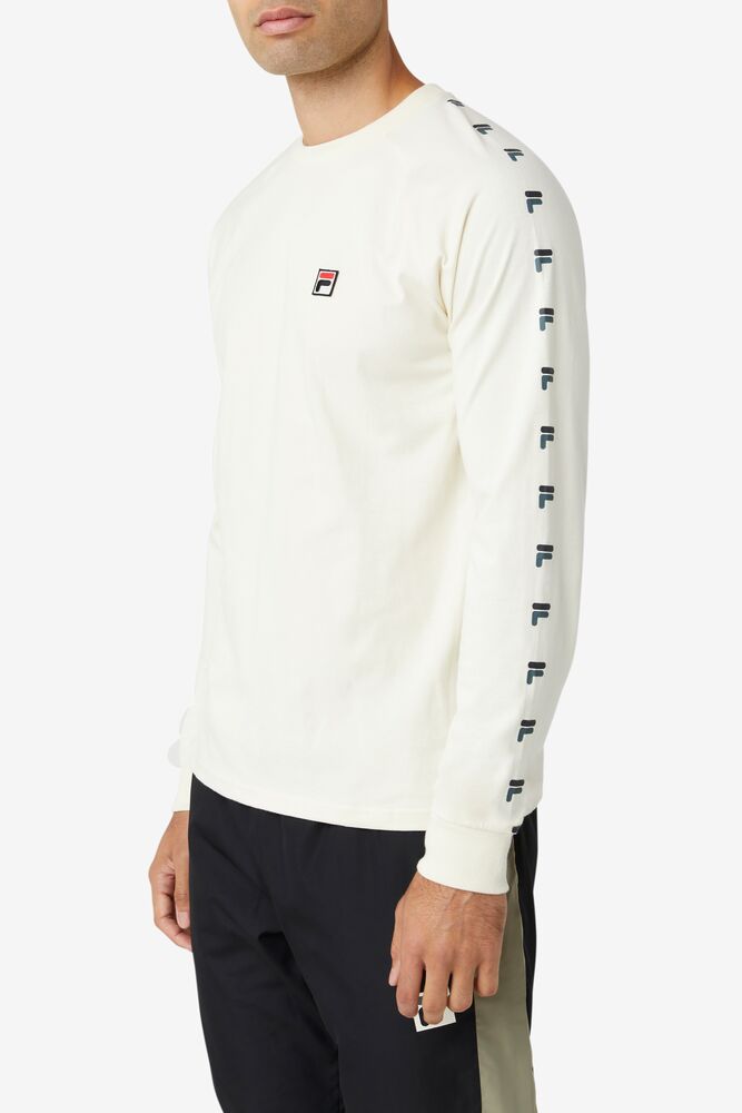 Tops Fila Zubby Long Sleeve Tee Hombre Negras | 106385UBM