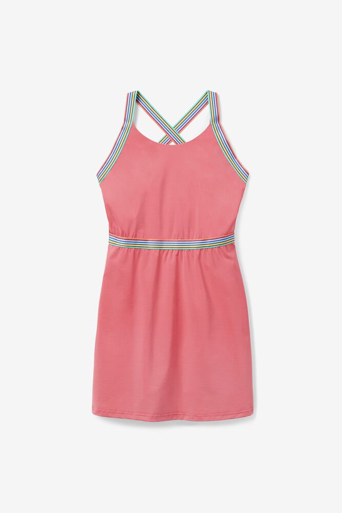 Vestido Fila Cross Court Cross Back Dress Mujer Rosas | 035427XTK