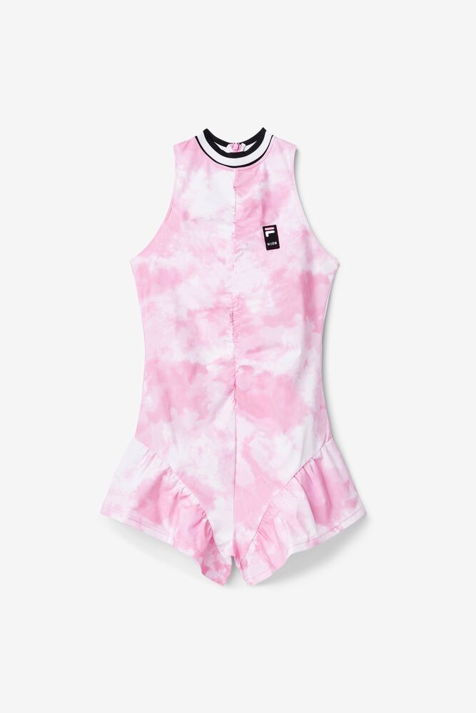 Vestido Fila Msgm X Fila Tie Dye Romper Dress Mujer Rosas | 321570RBQ