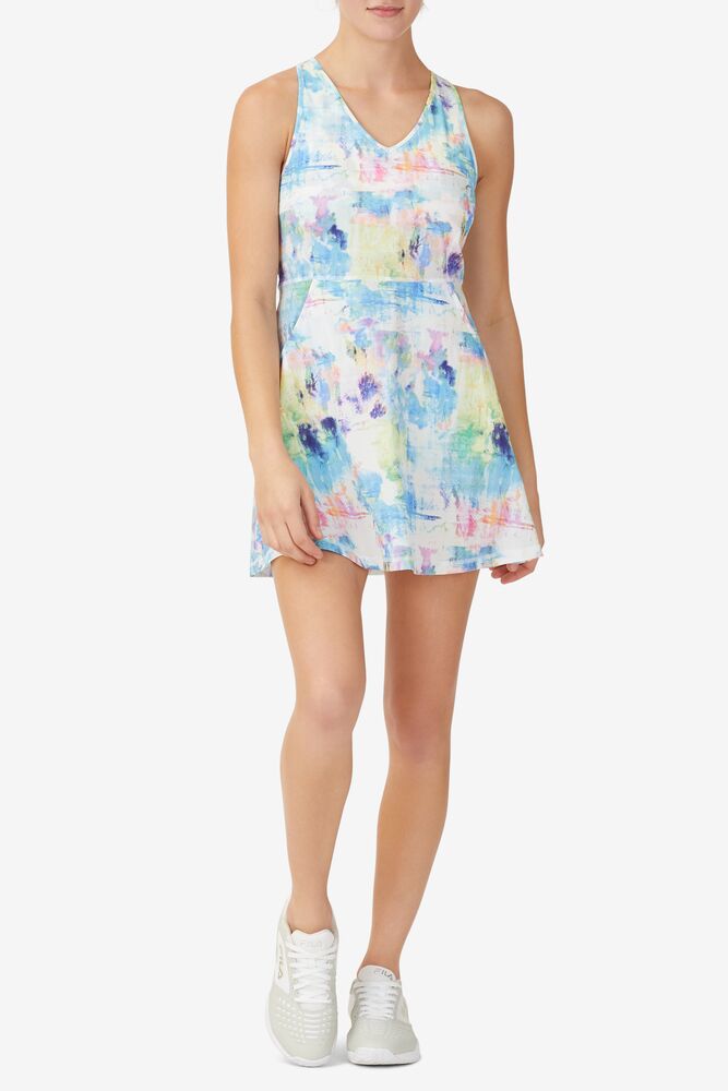 Vestido Fila Tie Breaker Dress Mujer 101 Tie Dye Print | 372098SBR