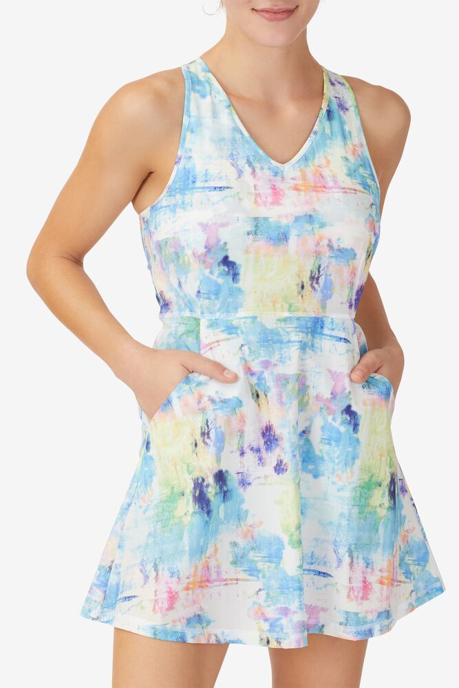 Vestido Fila Tie Breaker Dress Mujer 101 Tie Dye Print | 372098SBR