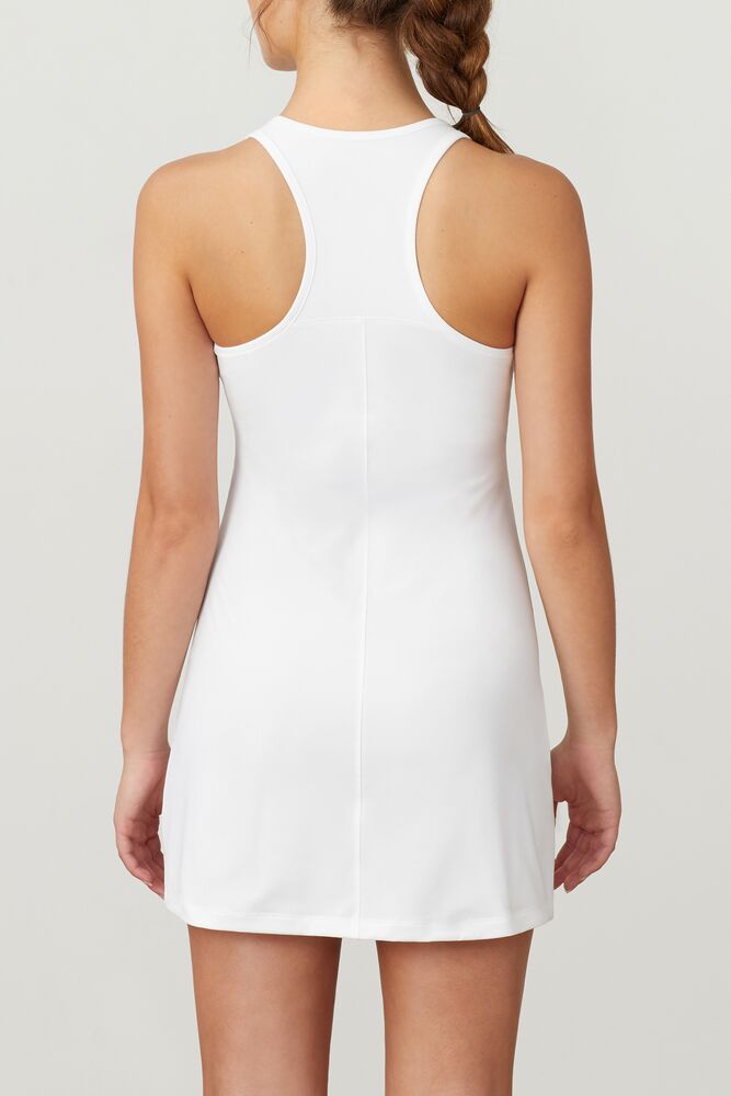 Vestido Fila White Line Dress Mujer Blancas | 671958VKI