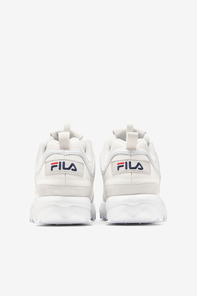 Zapatillas Gruesas Fila Disruptor 2 Lab Premium Chunky Sneakers Unisex Blancas Blancas Azul Marino | 068257CUI