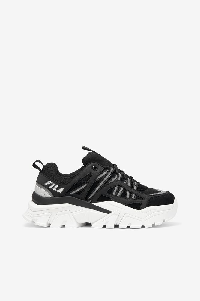 Zapatillas Gruesas Fila Vitalize Chunky Sneakers Mujer Negras Blancas Plateadas | 246970RWS