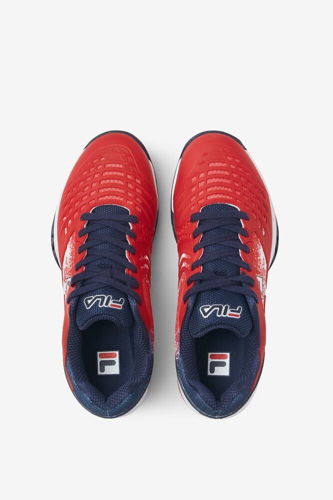 Zapatos Tenis Fila Axilus 2 Energized Le Tennis Shoes Hombre Rojas Blancas Azul Marino | 706314GBR