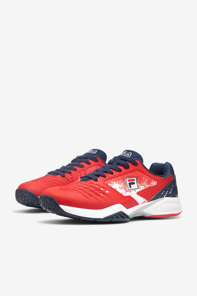 Zapatos Tenis Fila Axilus 2 Energized Le Tennis Shoes Hombre Rojas Blancas Azul Marino | 706314GBR