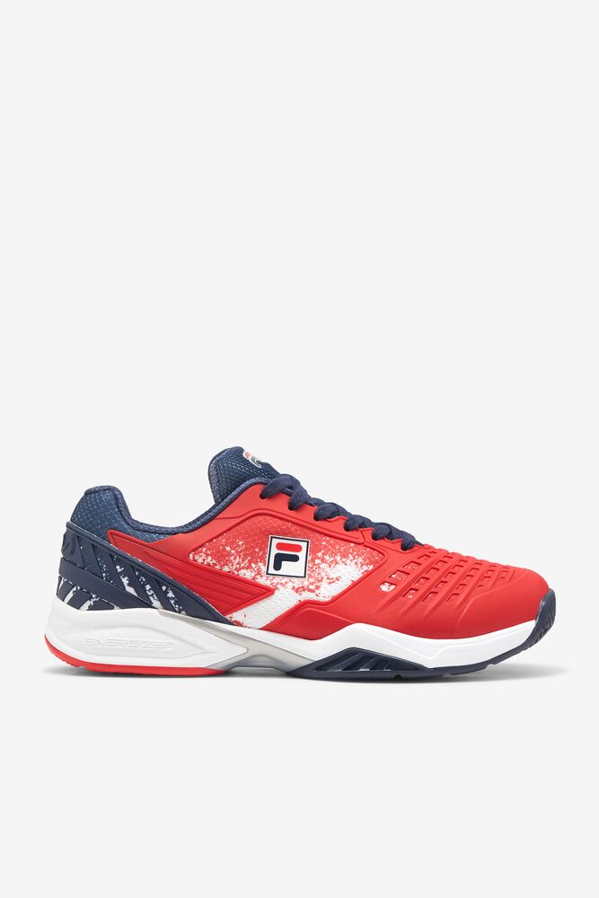 Zapatos Tenis Fila Axilus 2 Energized Le Tennis Shoes Hombre Rojas Blancas Azul Marino | 706314GBR