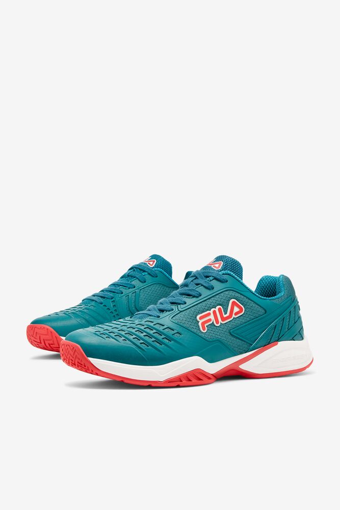 Zapatos Tenis Fila Axilus 2 Energized Tennis Shoes Hombre Blancas Rojas | 968473BSV