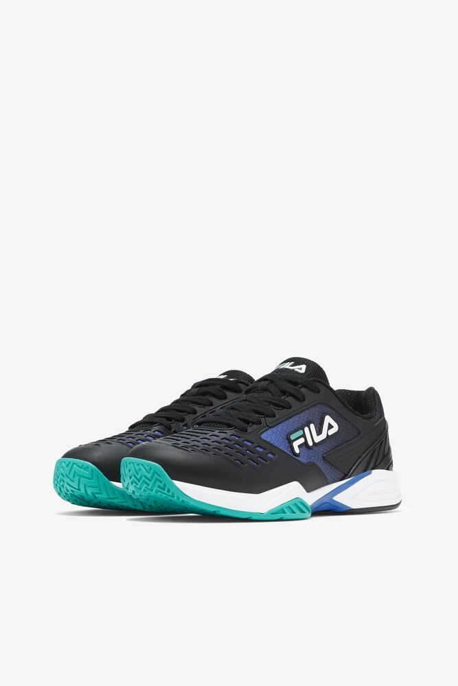 Zapatos Tenis Fila Axilus 2 Energized Tennis Shoes Mujer Negras Azules Turquesa | 537849FET