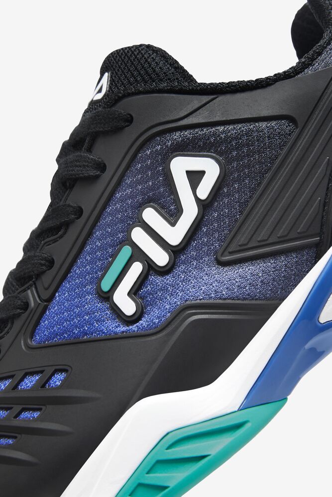 Zapatos Tenis Fila Axilus 2 Energized Tennis Shoes Mujer Negras Azules Turquesa | 537849FET