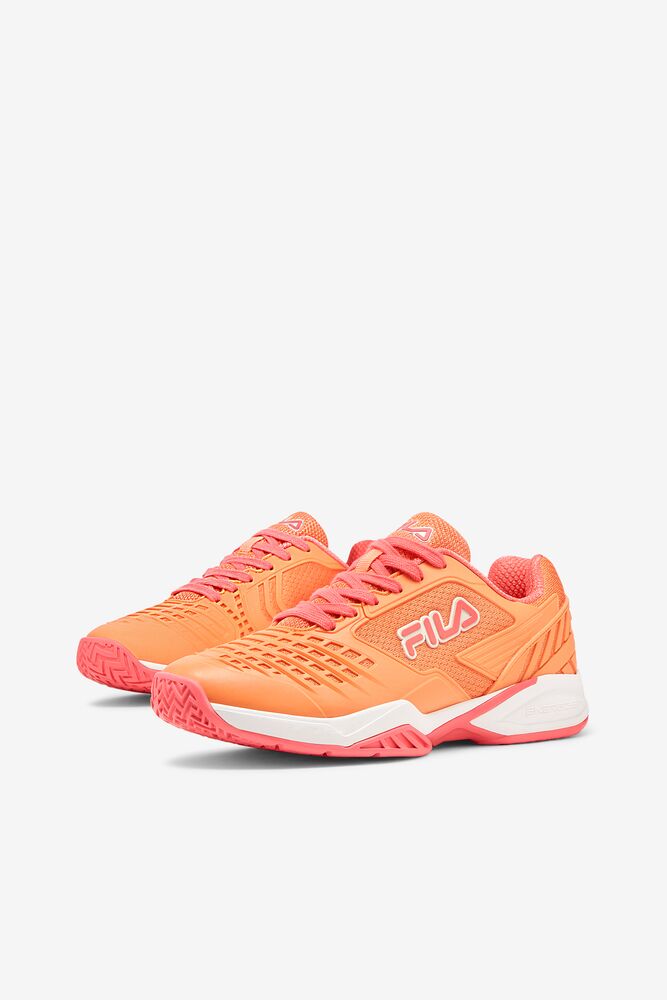 Zapatos Tenis Fila Axilus 2 Energized Tennis Shoes Mujer Blancas Coral | 830491HDN