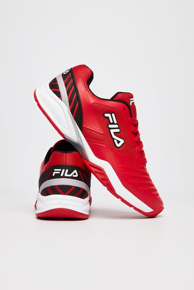 Zapatos Tenis Fila Axilus 2 Energized Tennis Shoes Hombre Rojas Blancas Negras | 136528LMD