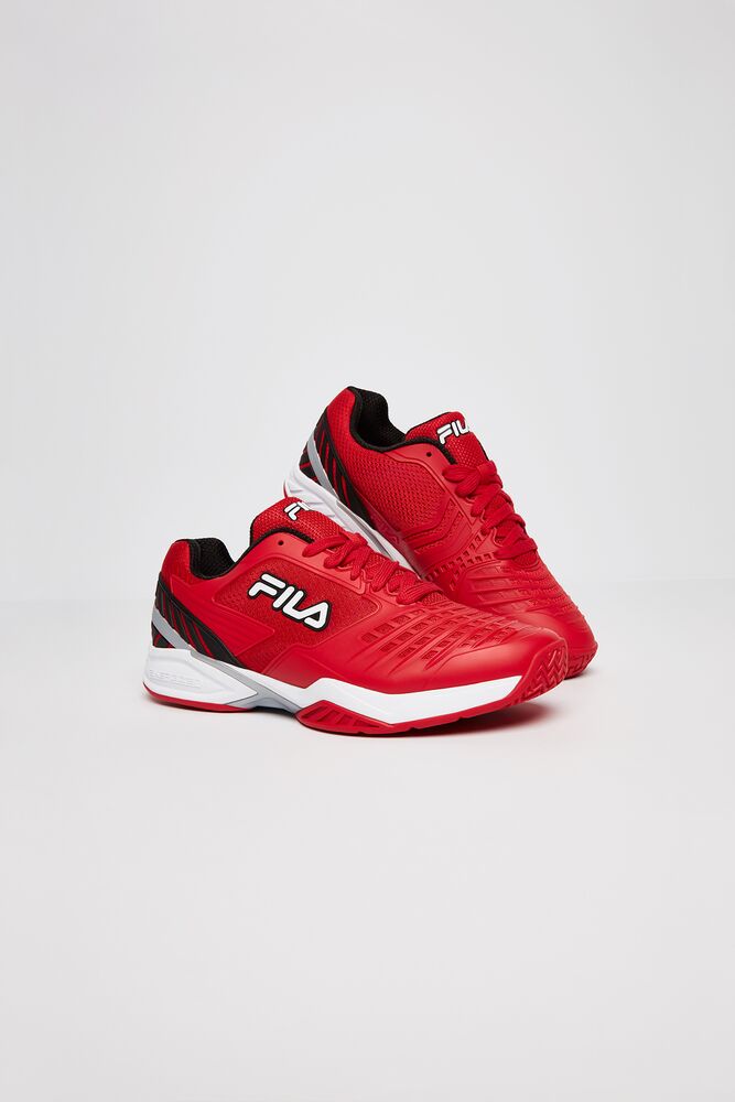 Zapatos Tenis Fila Axilus 2 Energized Tennis Shoes Hombre Rojas Blancas Negras | 136528LMD