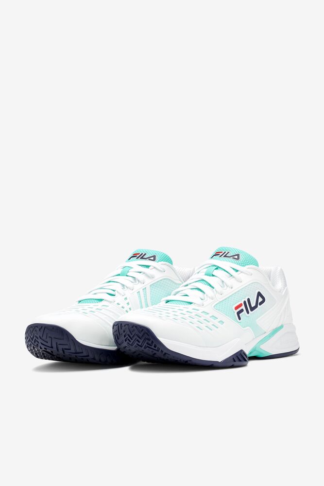 Zapatos Tenis Fila Axilus 2 Energized Tennis Shoes Hombre Blancas Azul Marino | 730582FTS