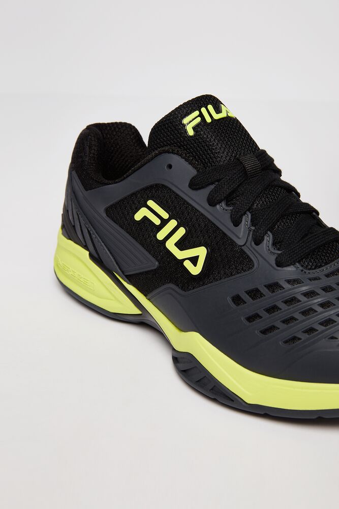 Zapatos Tenis Fila Axilus 2 Energized Tennis Shoes Hombre Negras Amarillo | 465819UGA