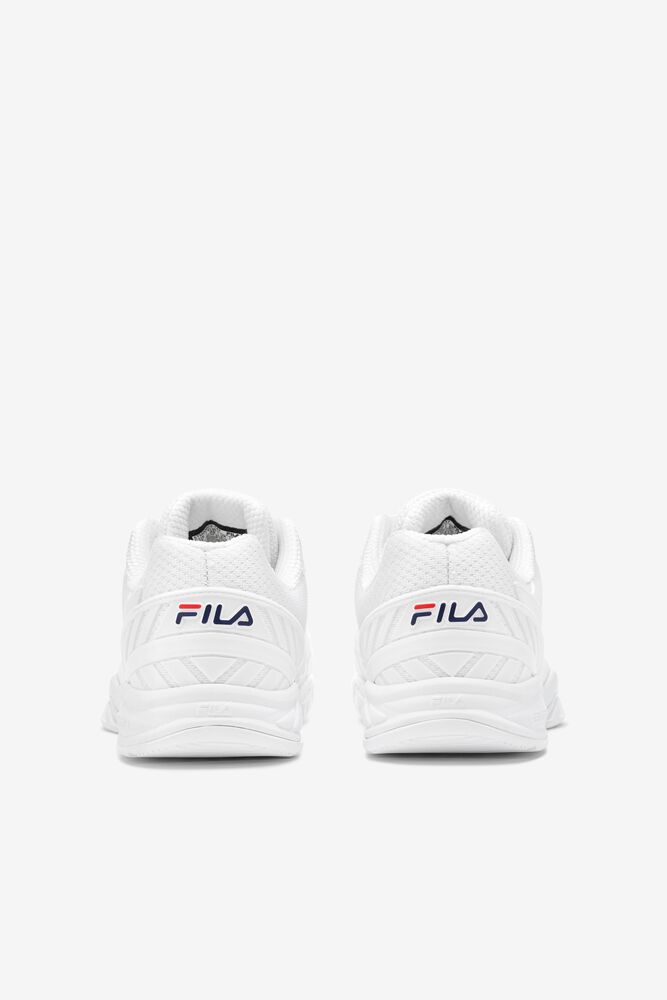 Zapatos Tenis Fila Axilus 2 Energized Tennis Shoes Mujer Blancas Blancas Azul Marino | 073621IQU