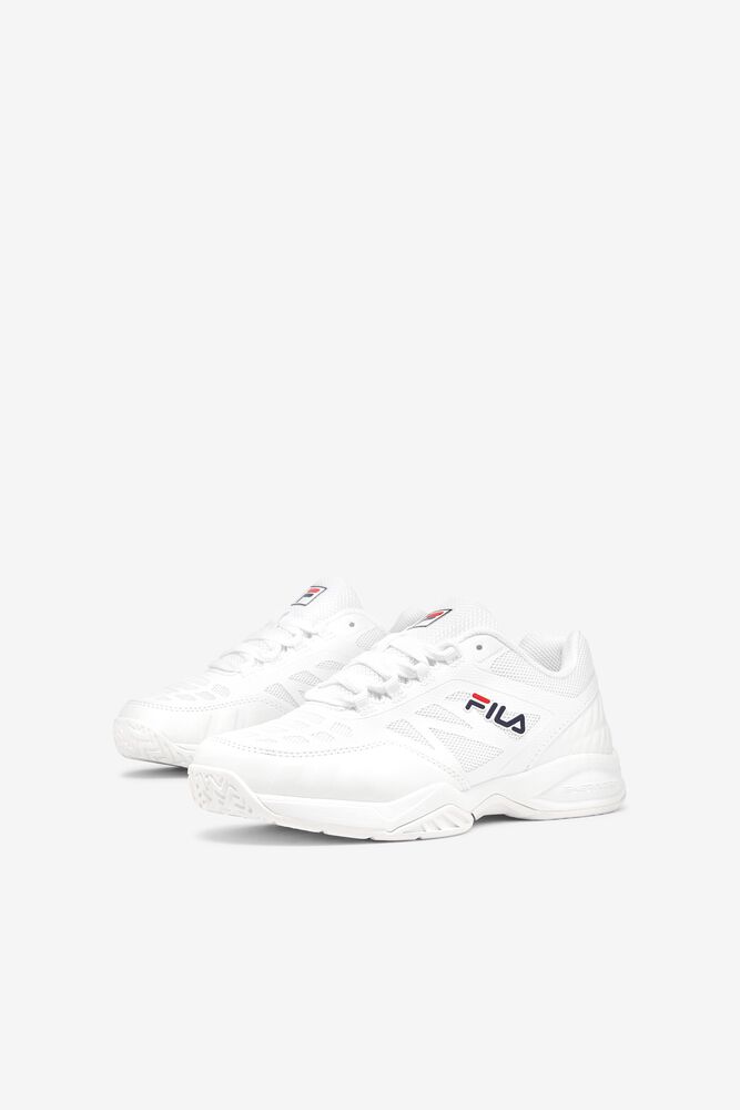 Zapatos Tenis Fila Axilus Jr Tennis Shoes Unisex Wht/Wht/Wht | 347520TPM