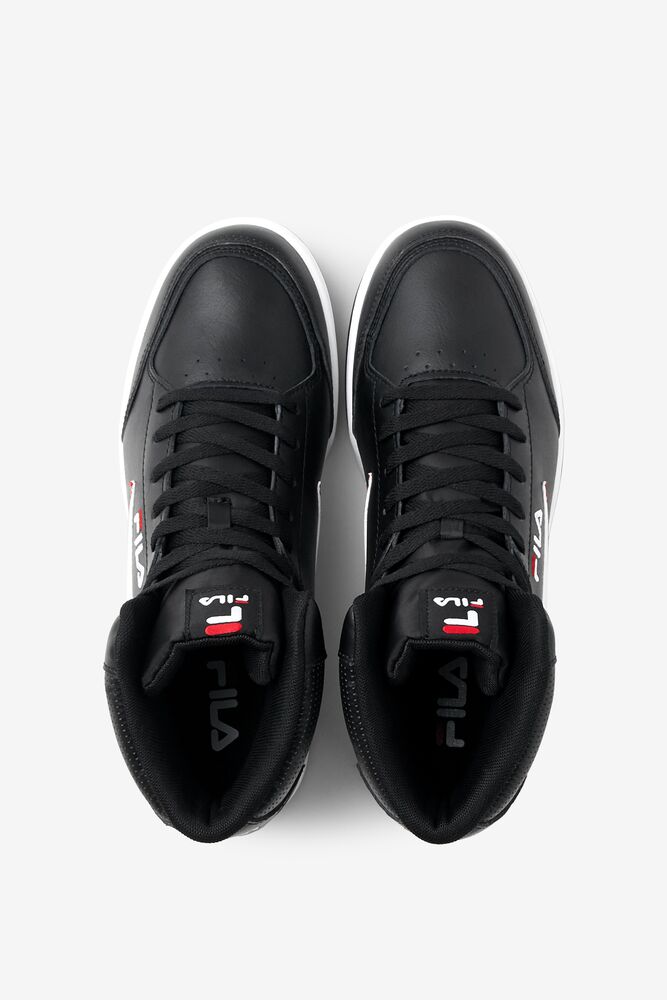 Zapatos Tenis Fila Bbn 92 Mid Tennis Shoes Hombre Negras Blancas Rojas | 084265CSU