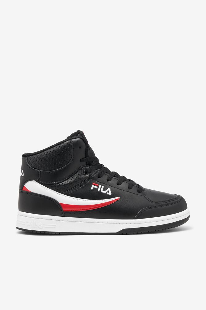 Zapatos Tenis Fila Bbn 92 Mid Tennis Shoes Hombre Negras Blancas Rojas | 084265CSU