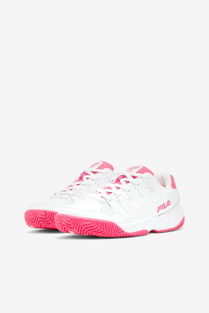 Zapatos Tenis Fila Double Bounce Tennis Shoes Mujer Wht/Pglo/Msil | 406392YDR