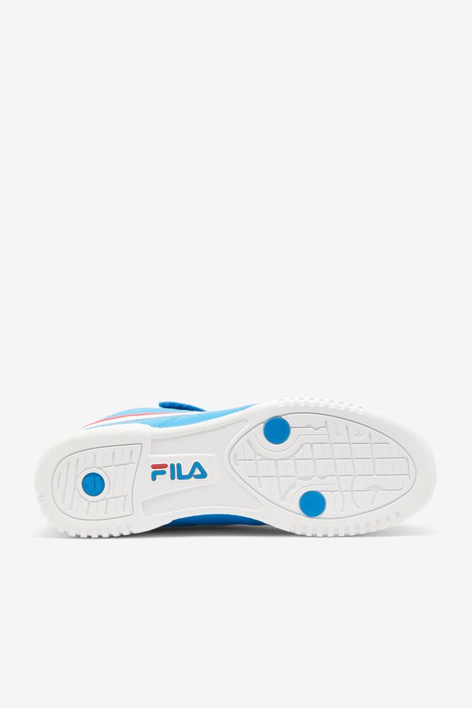 Zapatos Tenis Fila F-13 Mid Tennis Shoes Hombre Azules Rojas Blancas | 492075BFZ