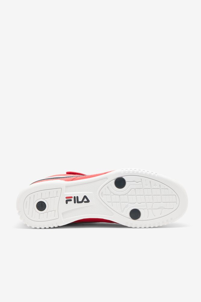 Zapatos Tenis Fila F-13 Mid Tennis Shoes Hombre Rojas Negras Blancas | 631089KNA