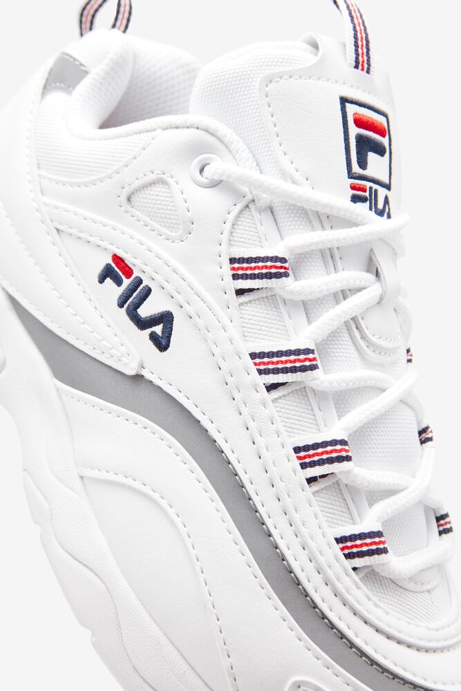 Zapatos Tenis Fila Fila Ray Tennis Shoes Mujer Wht/Fnvy/Msil | 956370MKD