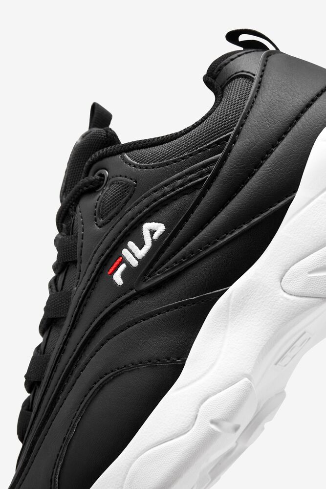 Zapatos Tenis Fila Fila Ray Tennis Shoes Mujer Blk/Fred/Wht | 921354IYE